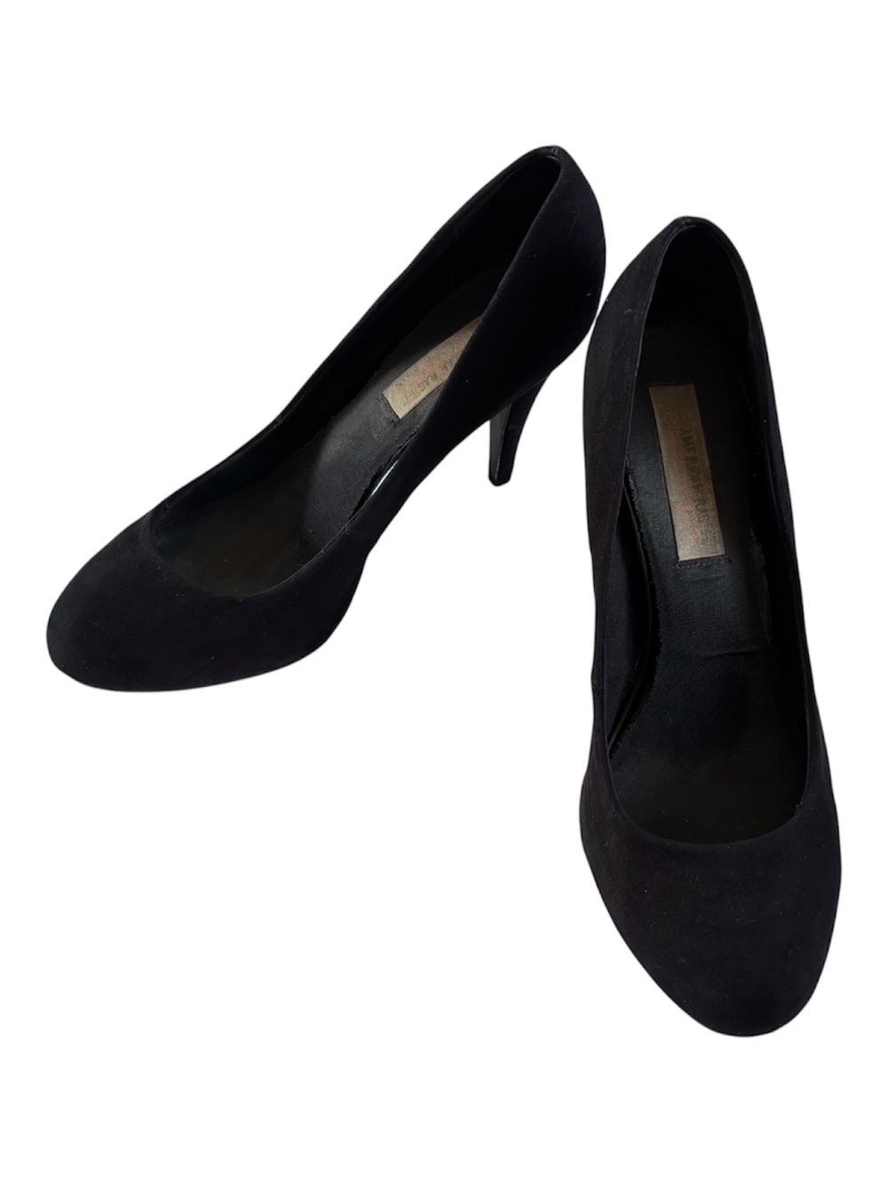 American Rag Cie Black Suede Round Toe Pumps Heels Size 9.5